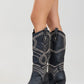 Draga - Black Studded Block Heel Knee-High Boot (Women)