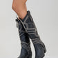Draga - Black Studded Block Heel Knee-High Boot (Women)