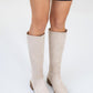 Svetlo - Beige Suede Back-Zip Knee-High Boot (Women)