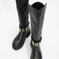 Doras - Black Platform Heel Knee-High Boot (Women)