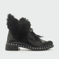 Polina Black Patent Fur Boots (Women)