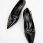 Eupho - Black Patent Platinum Low-Heel Shoe (Women)