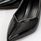Eupho - Black Patent Platinum Low-Heel Shoe (Women)