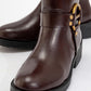 Fies Burgundy Buckled Boot (Women)