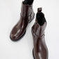 Stone - Burgundy Buckle Elastic Zip Boot (Women)