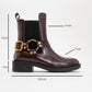 Stone - Burgundy Buckle Elastic Zip Boot (Women)