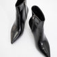 Noya - Black Pointed Toe Slim Heel Boot (Women)