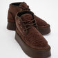 Tyson - Brown Suede With Fur Chunky Lace-Up Sport Boot (Women)
