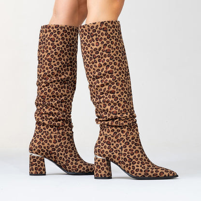 Vianella - Animal Patterned Knee-High Boot (Women)