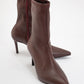 Thalin - Burgundy Pointed Toe Stiletto Boot (Women)