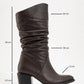 Soule - Brown Leather Heeled Short Boot (women)