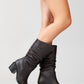 Soule - Brown Leather Heeled Short Boot (women)