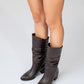 Soule - Brown Leather Heeled Short Boot (women)