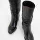 Soule - Black Genuine Leather Heeled Short Boot (Women)