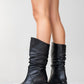 Soule - Black Genuine Leather Heeled Short Boot (Women)