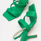 Heel - Green Heeled Sandal (Women)