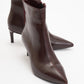 Noya Pointed Toe Slim Heel Boot - Burgundy Patent