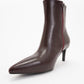 Noya Burgundy Cilt Stiletto Boot (Women)