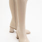 Paradis - Beige Block Heel Knee-High Boot (Women)