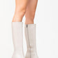 Paradis - Beige Block Heel Knee-High Boot (Women)