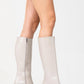 Paradis - Beige Block Heel Knee-High Boot (Women)