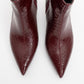 Noya Burgundy Pattern Stiletto Boot (Women)