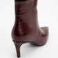 Noya Burgundy Pattern Stiletto Boot (Women)