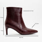 Noya Burgundy Pattern Stiletto Boot (Women)