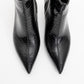 Noya Black Pattern Stiletto Boot (Women)