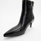 Noya Black Pattern Stiletto Boot (Women)