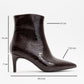 Noya Brown Pattern Stiletto Boot (Women)