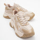Lecce - Beige Gold Thick-Soled Sneaker (Women)