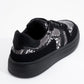 Rexie - Black Patterned Glitter Sneaker (Women)
