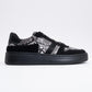 Rexie - Black Patterned Glitter Sneaker (Women)