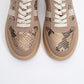 Rexie - Gold Patterned Glitter Sneaker (Women)