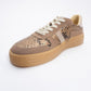 Rexie - Gold Patterned Glitter Sneaker (Women)