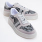 Rexie - Silver Patterned Glitter Sneaker (Women)