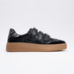 Salva - Black Patterned Velcro Sneaker (Women)