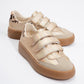 Salva - Gold Patterned Velcro Sneaker (Women)