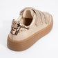 Salva - Gold Patterned Velcro Sneaker (Women)