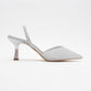 Renos - Silver Glitter Pointed Toe Dress Pump (Women)