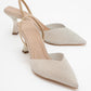 Renos - Gold Glitter Pointed Toe Dress Pump (Women)