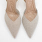 Renos - Gold Glitter Pointed Toe Dress Pump (Women)