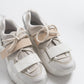 Lulen - White Glitter-Logo Velcro Sport Sneaker (Women)