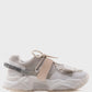 Lulen - White Glitter-Logo Velcro Sport Sneaker (Women)