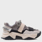Lulen - Black Taupe Glitter-Logo Velcro Sport Sneaker (Women)