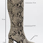 Elly Black White Pattern Block Heel Boot (Women)