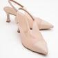 Moore - Beige Transparent Back Pointed Toe High Heel (Women)