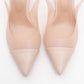 Moore - Beige Transparent Back Pointed Toe High Heel (Women)