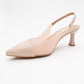 Moore - Beige Transparent Back Pointed Toe High Heel (Women)